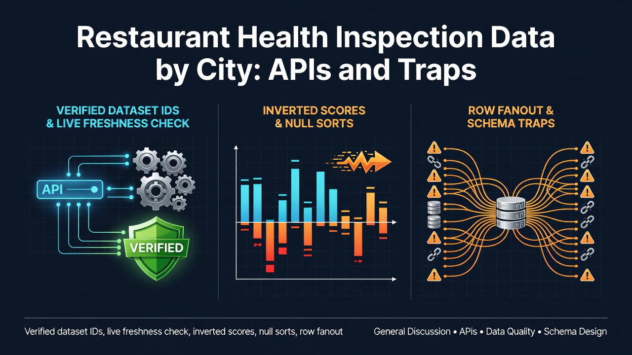Restaurant Health Inspection Data by City: APIs and Traps