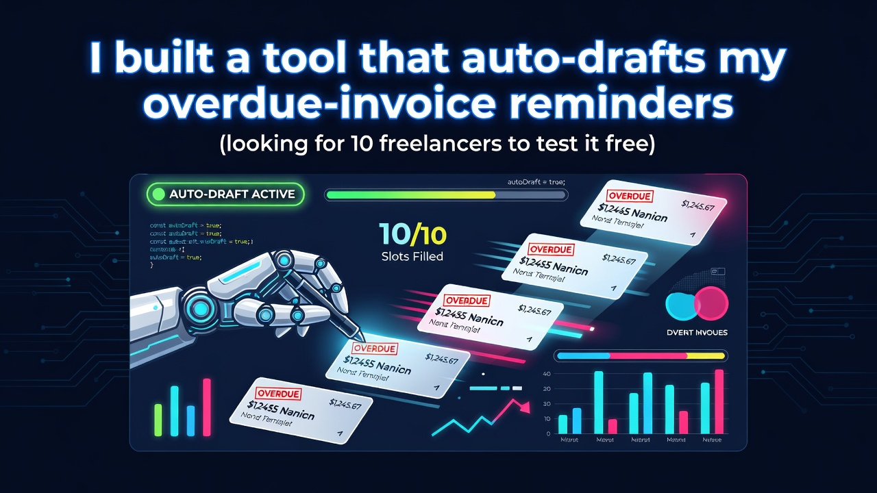 I built a tool that auto-drafts my overdue-invoice reminders (looking for 10 freelancers to test it free)