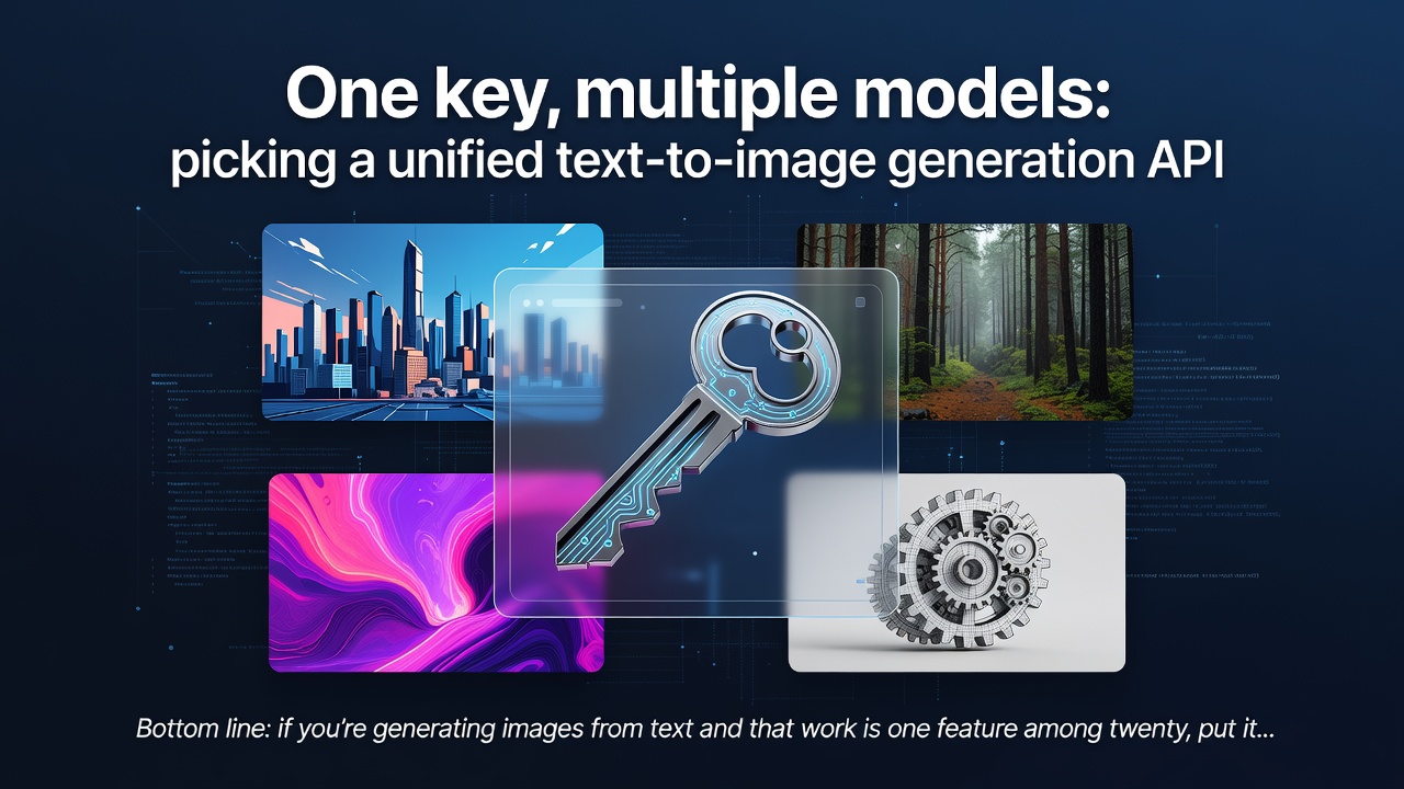 One key, multiple models: picking a unified text-to-image generation API