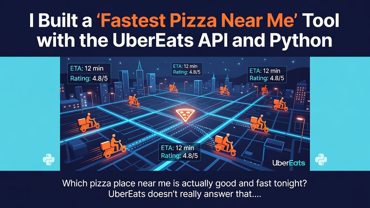 I Built a "Fastest Pizza Near Me" Tool with the UberEats API and Python