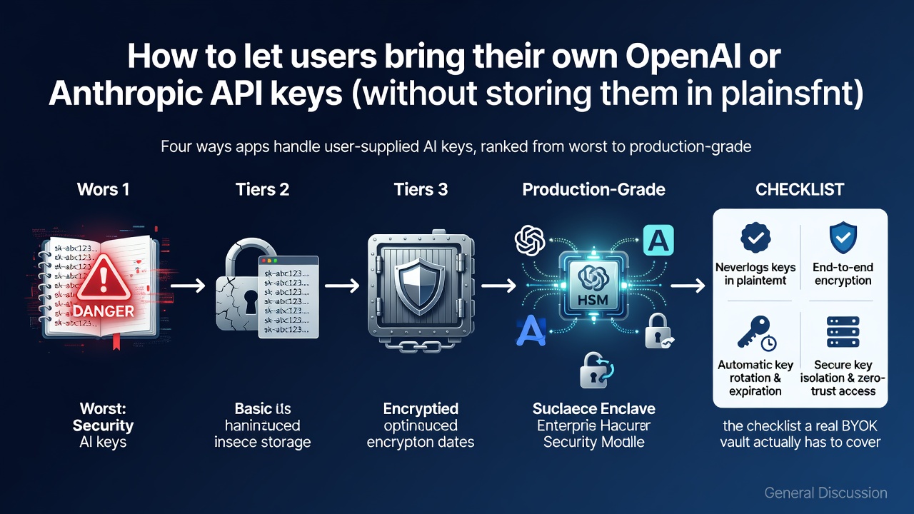 How to let users bring their own OpenAI or Anthropic API keys (without storing them in plaintext)