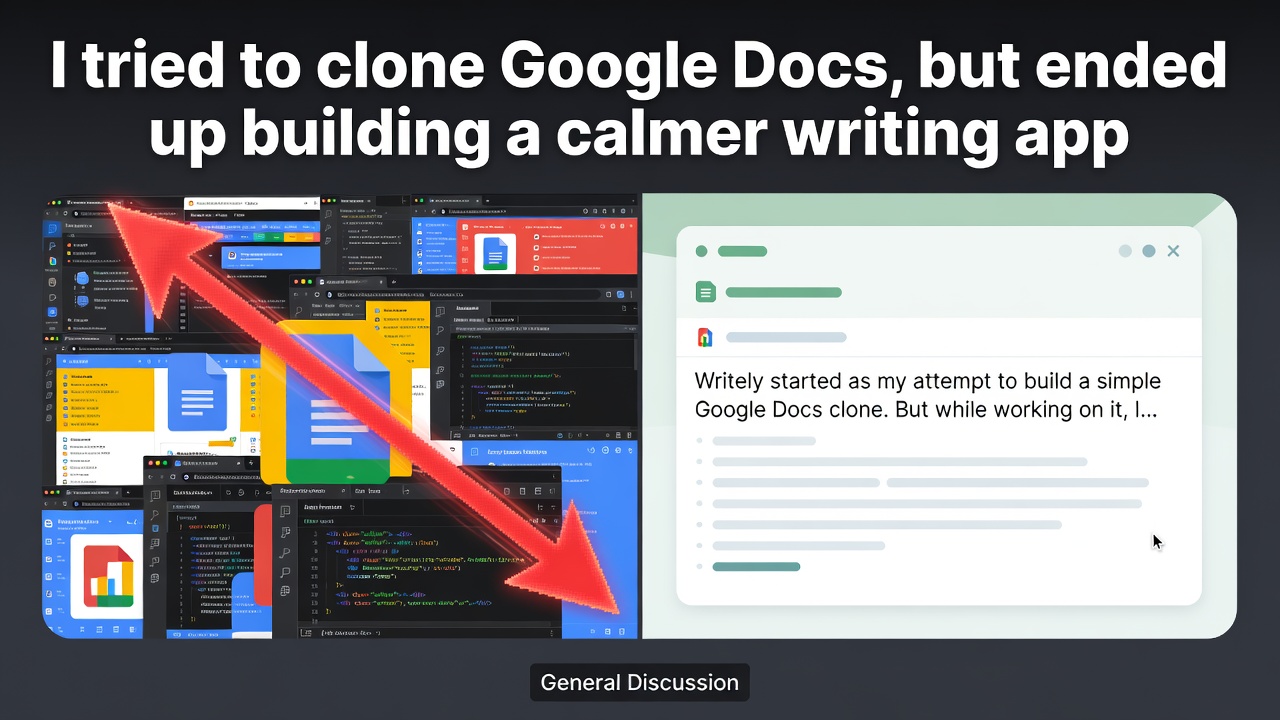 I tried to clone Google Docs, but ended up building a calmer writing app