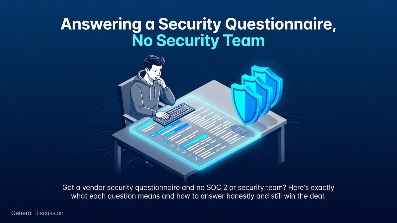 Answering a Security Questionnaire, No Security Team