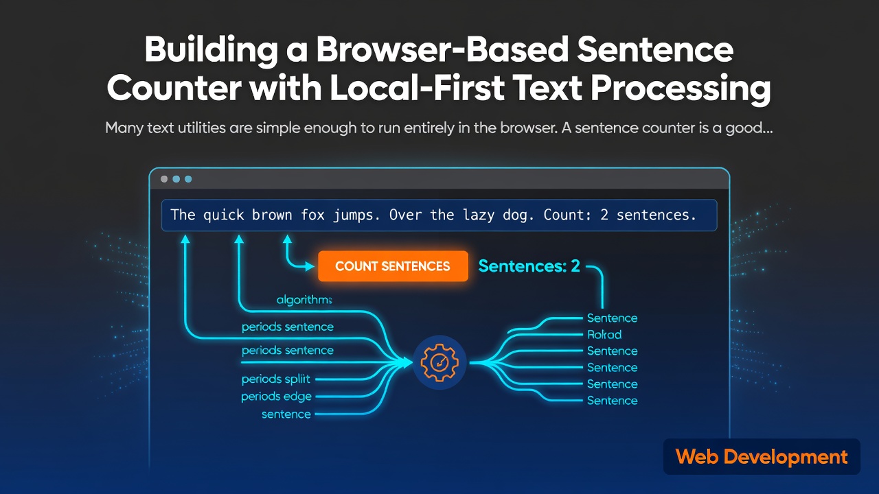 Building a Browser-Based Sentence Counter with Local-First Text Processing