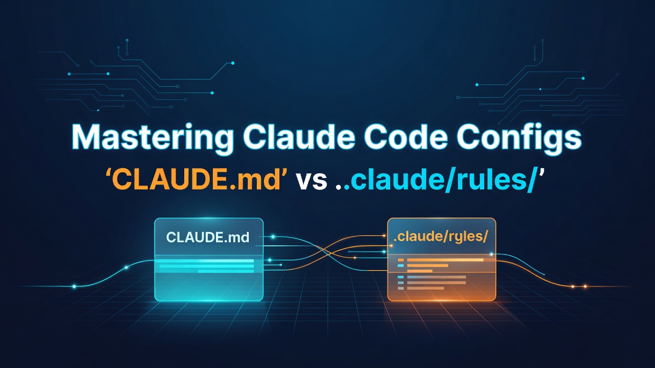 Mastering Claude Code Configs: `CLAUDE.md` vs `.claude/rules/`