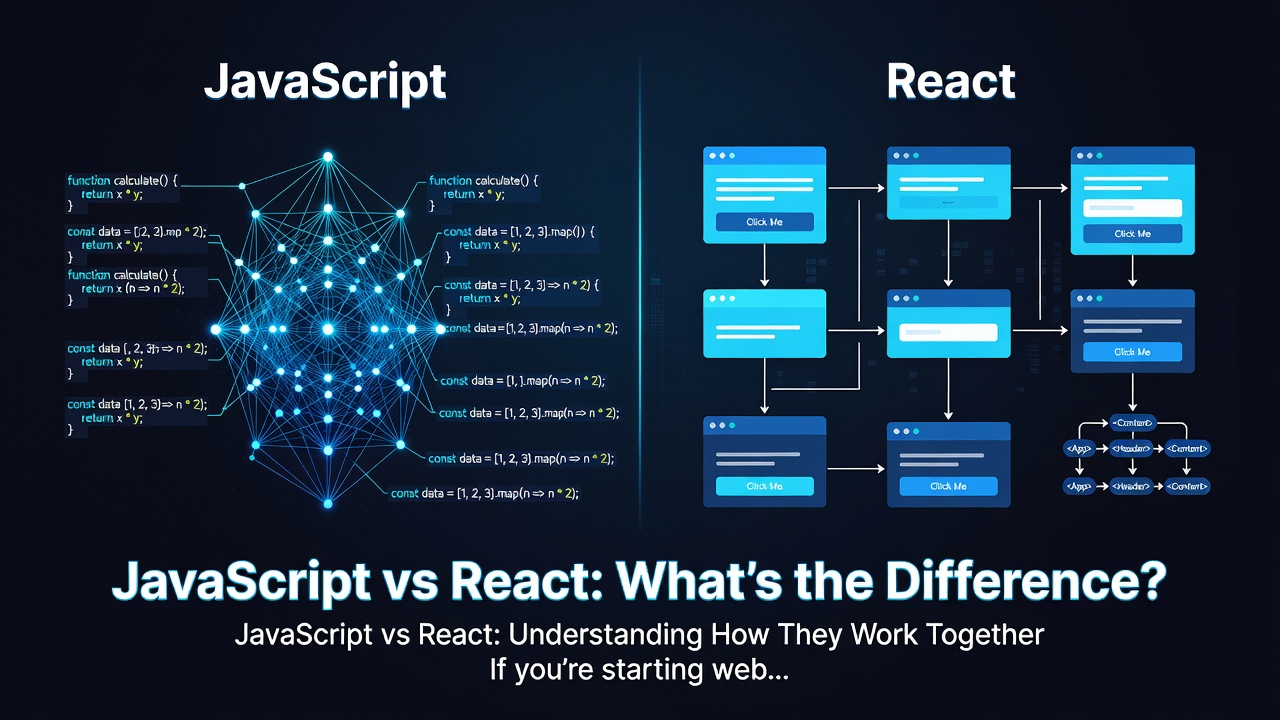 JavaScript vs React: What's the Difference?