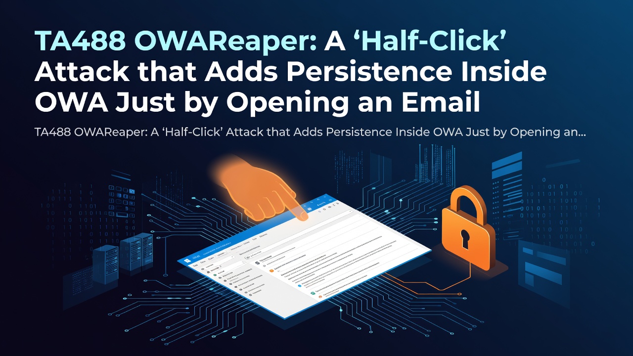 TA488 OWAReaper: A "Half-Click" Attack that Adds Persistence Inside OWA Just by Opening an Email