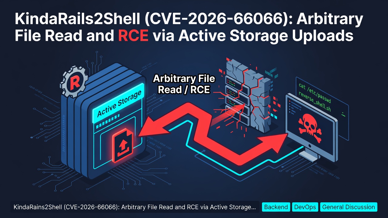 KindaRails2Shell (CVE-2026-66066): Arbitrary File Read and RCE via Active Storage Uploads