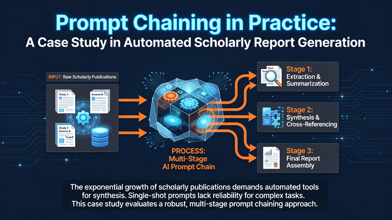 Prompt Chaining in Practice: A Case Study in Automated Scholarly Report Generation