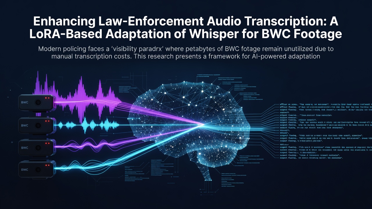 Enhancing Law-Enforcement Audio Transcription: A LoRA-Based Adaptation of Whisper for BWC Footage