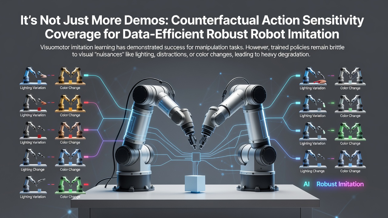 It's Not Just More Demos: Counterfactual Action Sensitivity Coverage for Data-Efficient Robust Robot Imitation