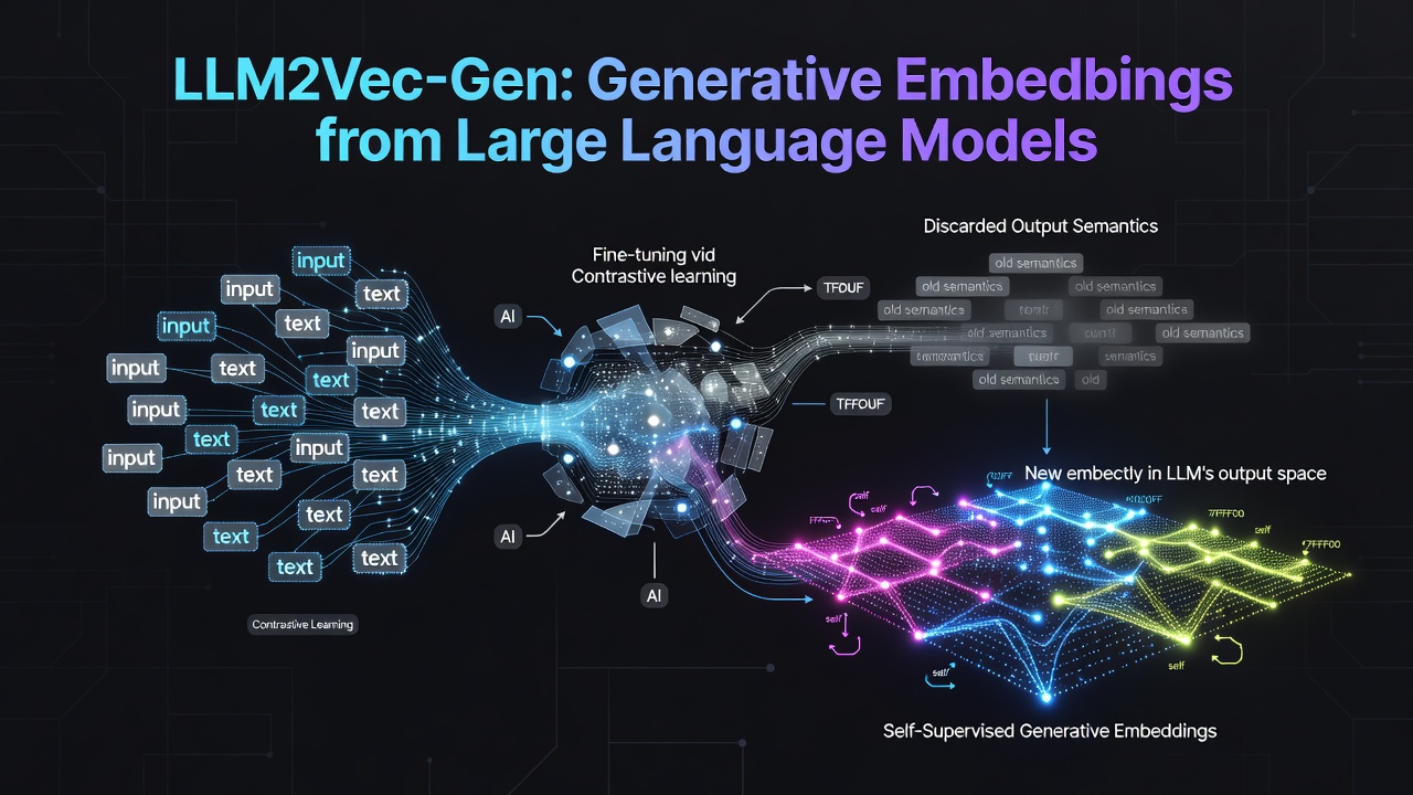 LLM2Vec-Gen: Generative Embeddings from Large Language Models