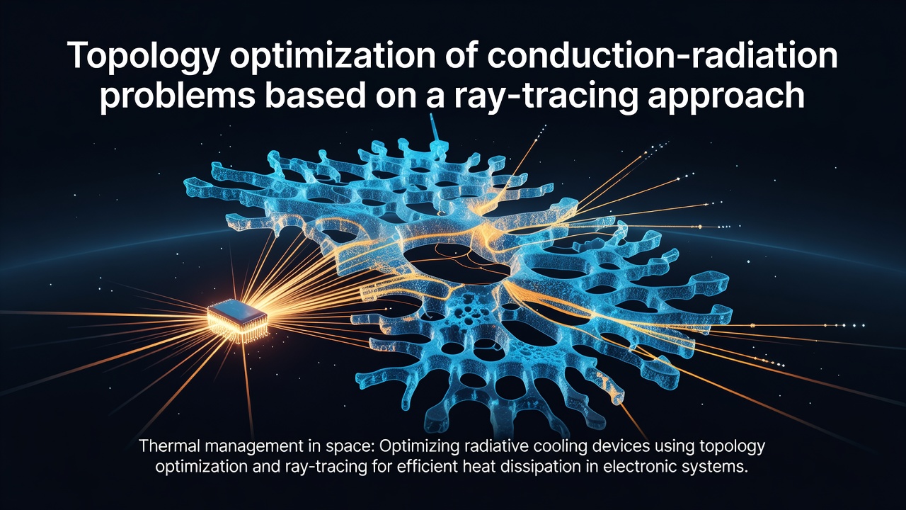 Topology optimization of conduction-radiation problems based on a ray-tracing approach