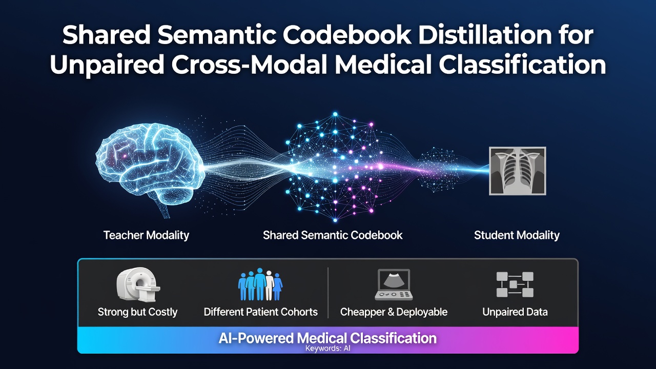 Shared Semantic Codebook Distillation for Unpaired Cross-Modal Medical Classification