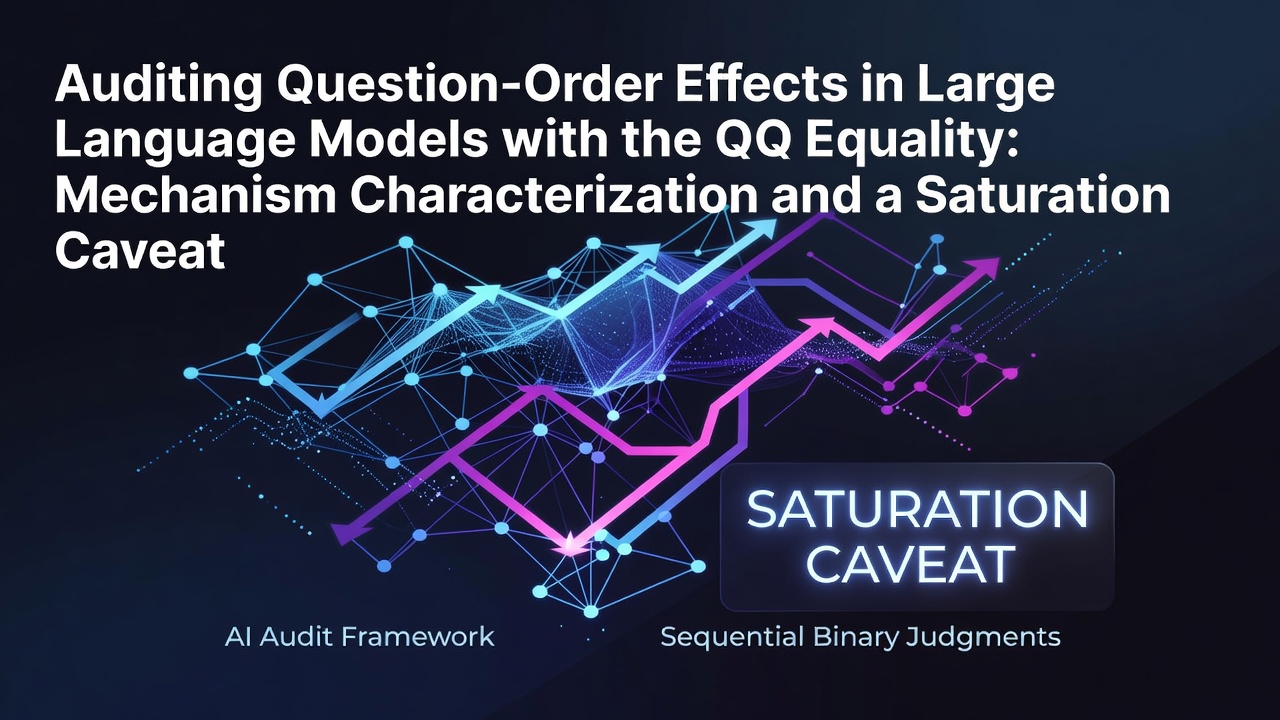 Auditing Question-Order Effects in Large Language Models with the QQ Equality: Mechanism Characterization and a Saturation Caveat