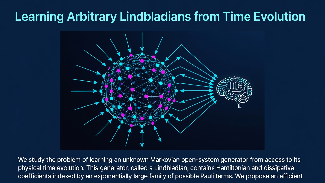 Learning Arbitrary Lindbladians from Time Evolution