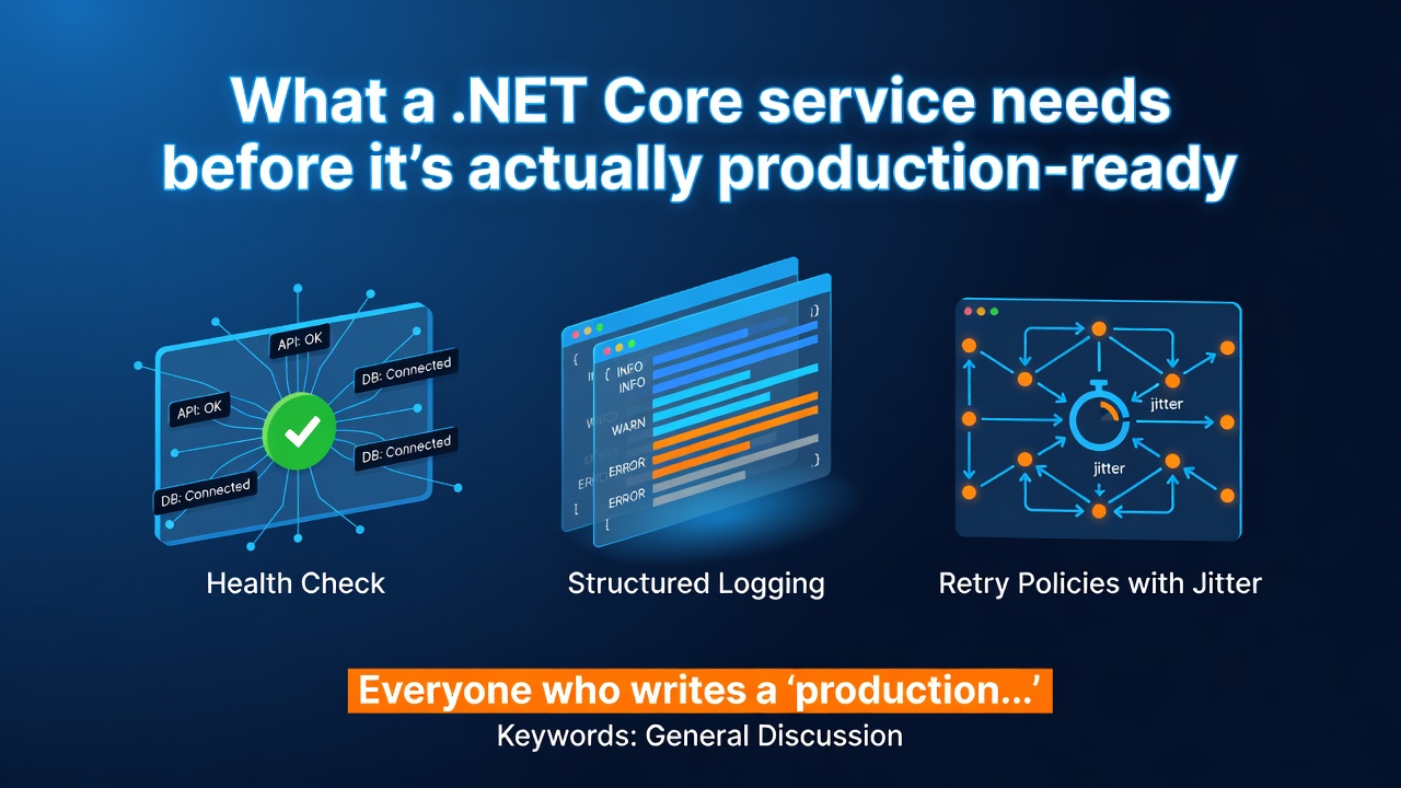 What a .NET Core service needs before it's actually production-ready