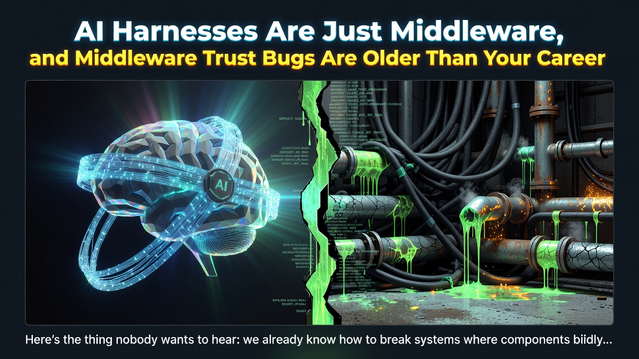 AI Harnesses Are Just Middleware, and Middleware Trust Bugs Are Older Than Your Career