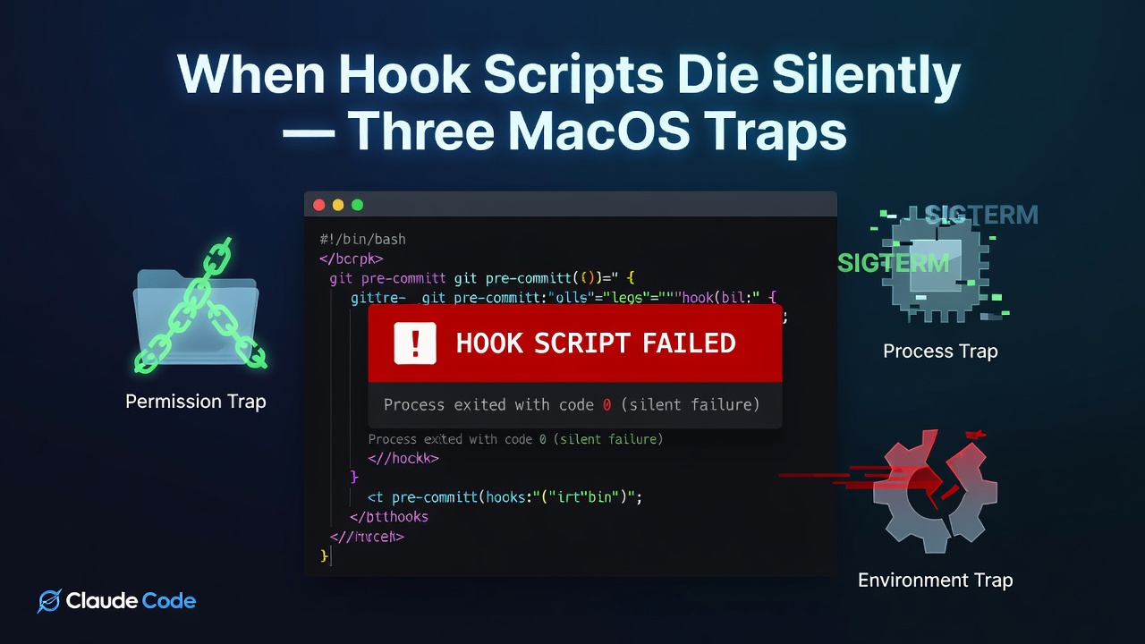 When Hook Scripts Die Silently — Three macOS Traps