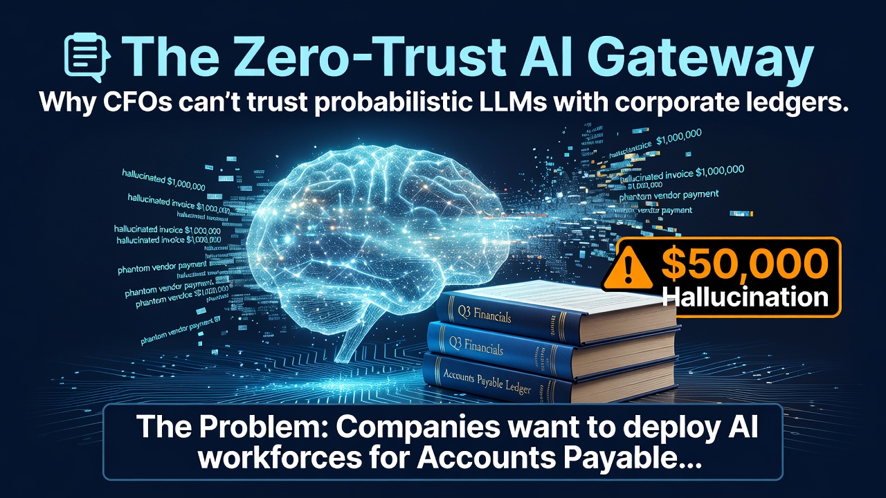📝 The Zero-Trust AI Gateway Why CFOs can't trust probabilistic LLMs with corporate ledgers.