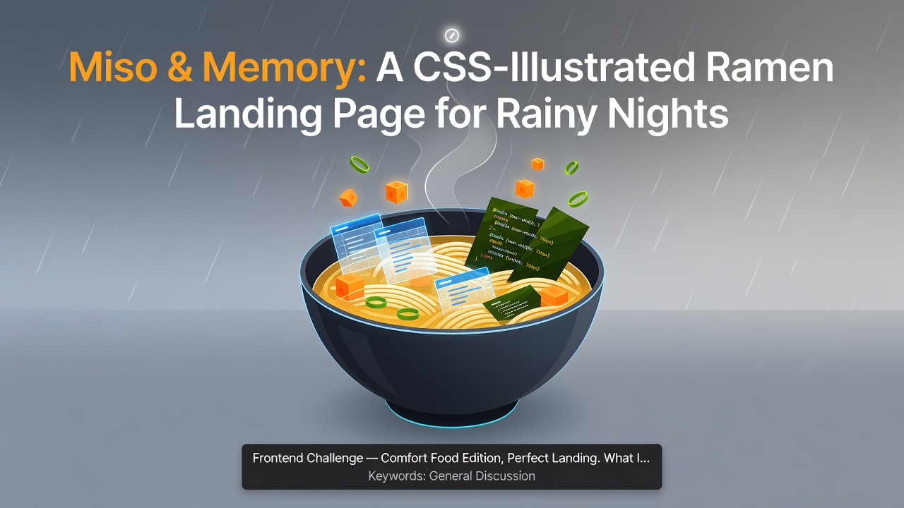 Miso & Memory: A CSS-Illustrated Ramen Landing Page for Rainy Nights