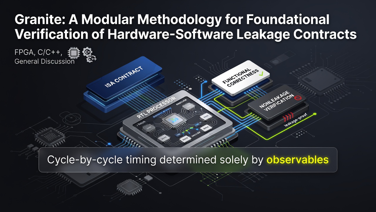 Granite: A Modular Methodology for Foundational Verification of Hardware-Software Leakage Contracts