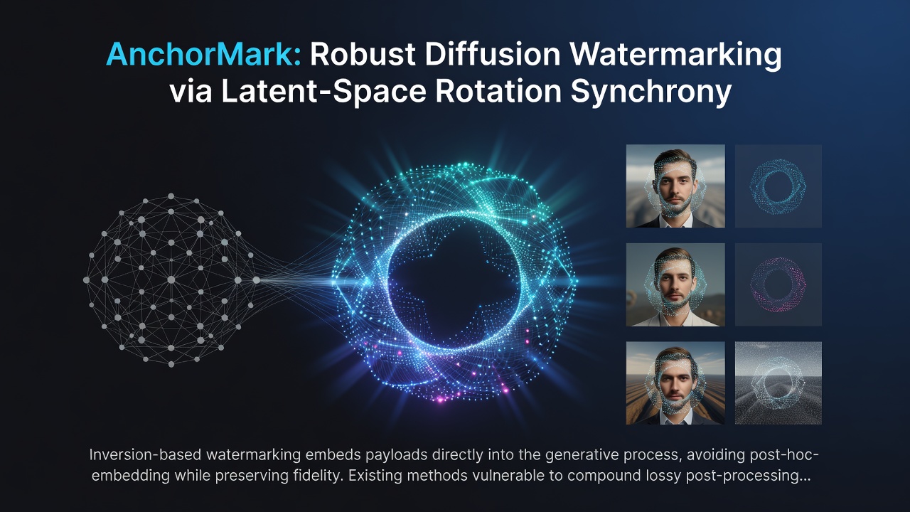 AnchorMark: Robust Diffusion Watermarking via Latent-Space Rotation Synchrony
