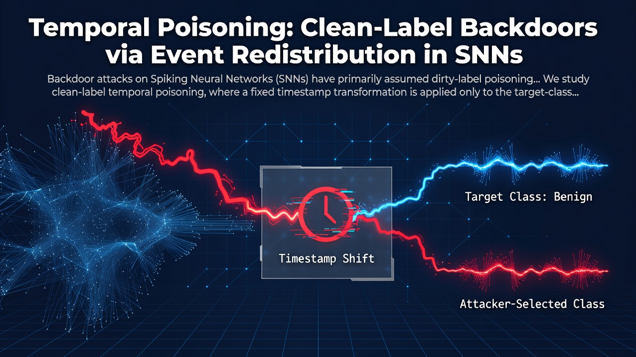 Temporal Poisoning: Clean-Label Backdoors via Event Redistribution in SNNs