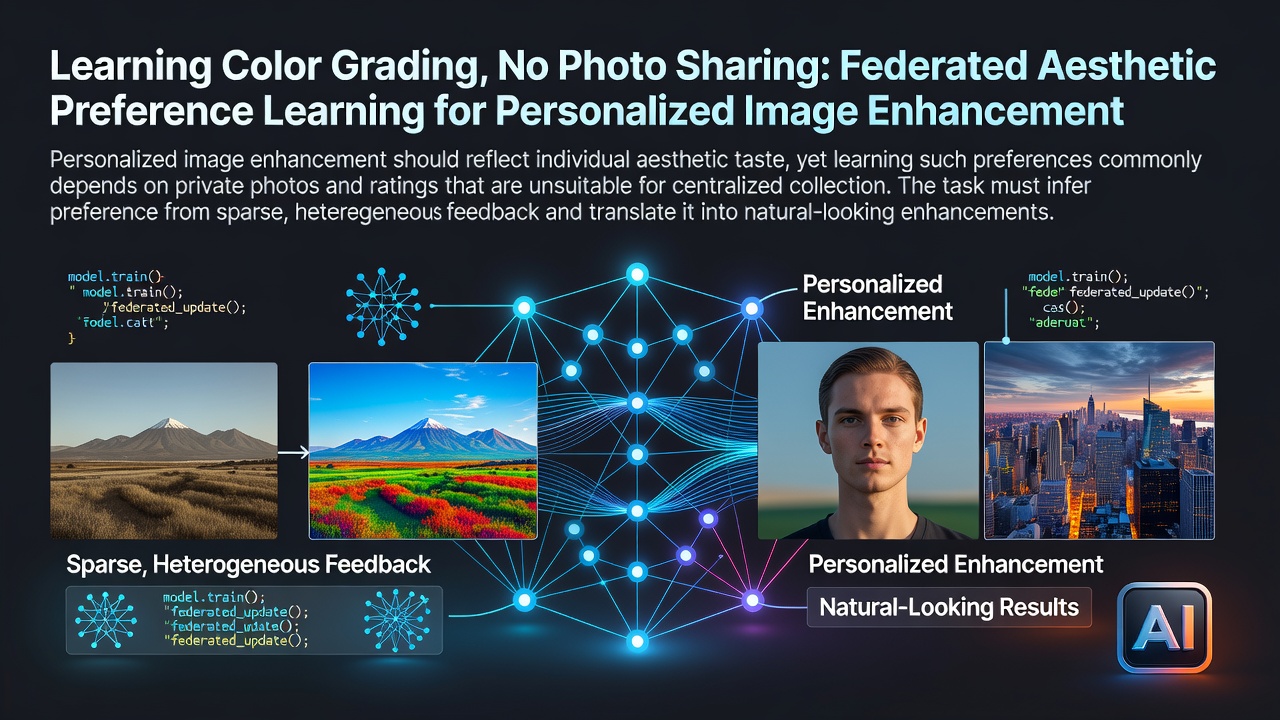 Learning Color Grading, No Photo Sharing: Federated Aesthetic Preference Learning for Personalized Image Enhancement