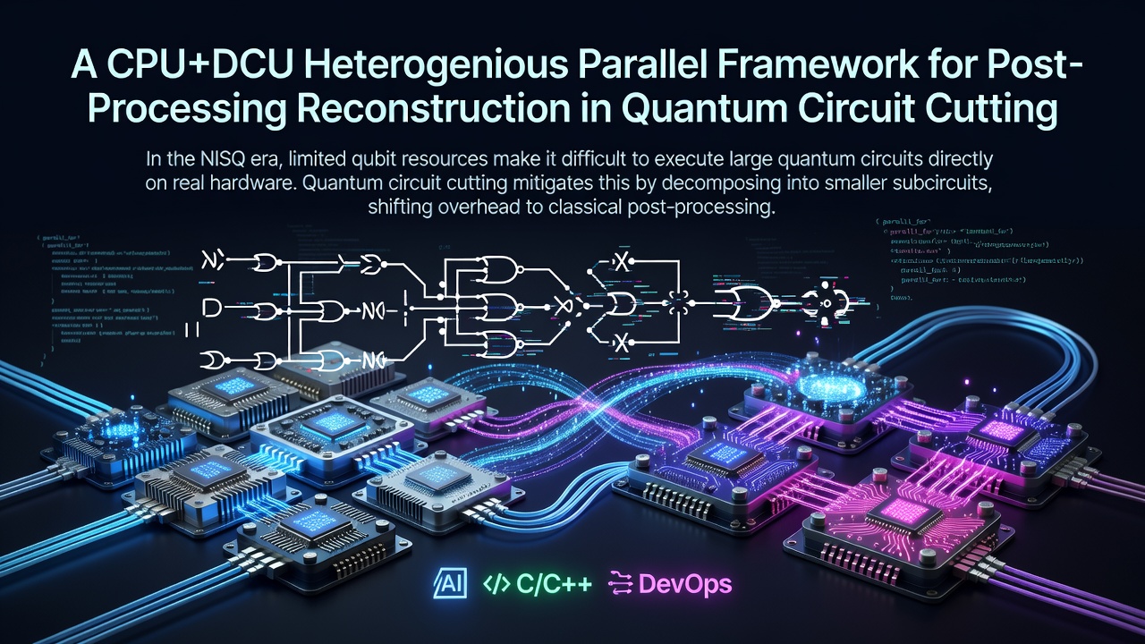 A CPU+DCU Heterogeneous Parallel Framework for Post-Processing Reconstruction in Quantum Circuit Cutting