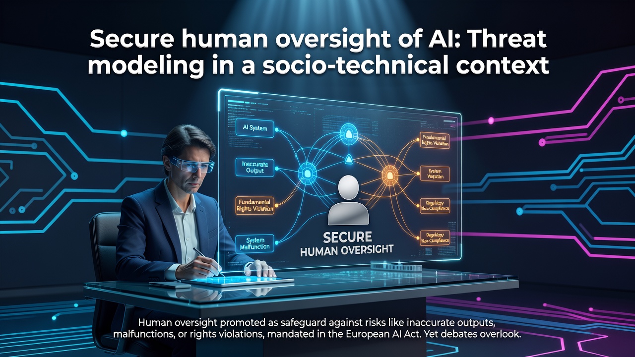 Secure human oversight of AI: Threat modeling in a socio-technical context