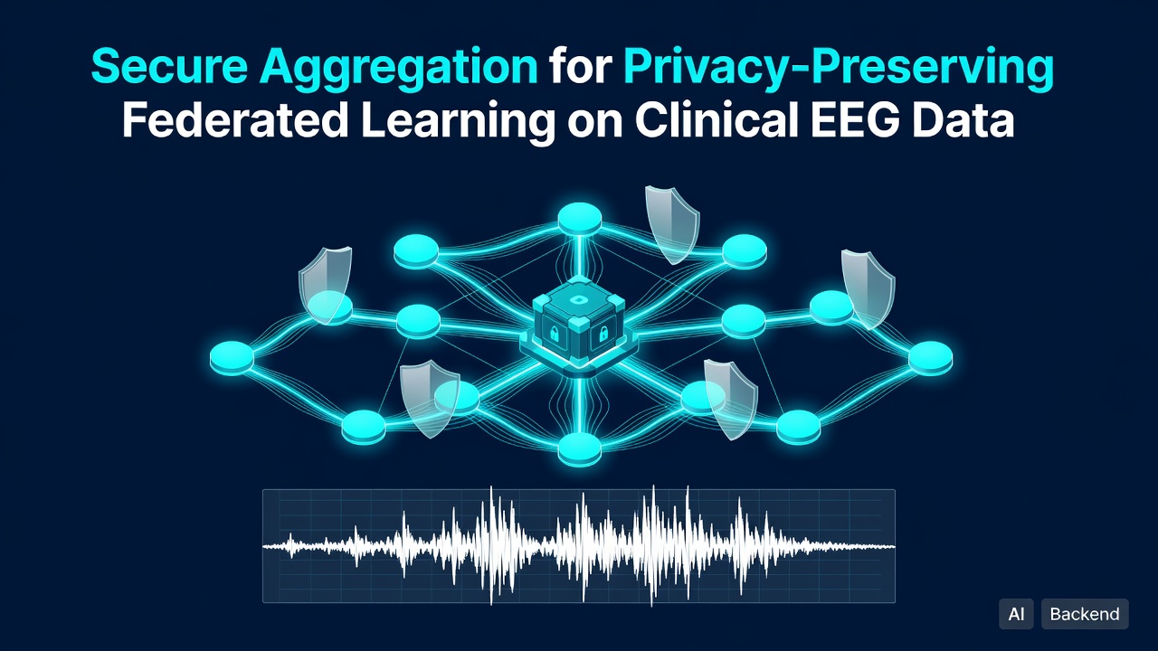 Secure Aggregation for Privacy-Preserving Federated Learning on Clinical EEG Data