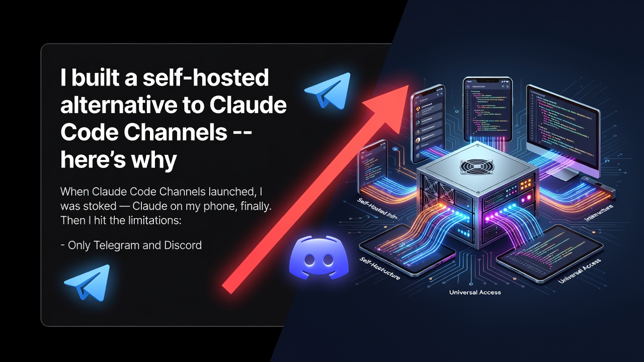 I built a self-hosted alternative to Claude Code Channels -- here's why