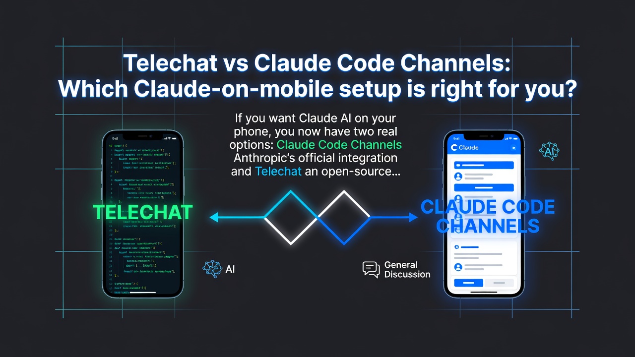 Telechat vs Claude Code Channels: Which Claude-on-mobile setup is right for you?