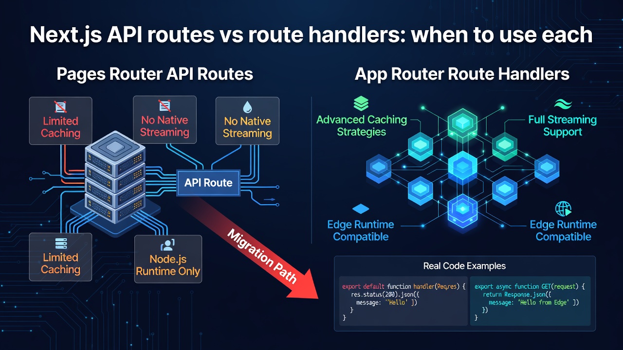 Next.js API routes vs route handlers: when to use each