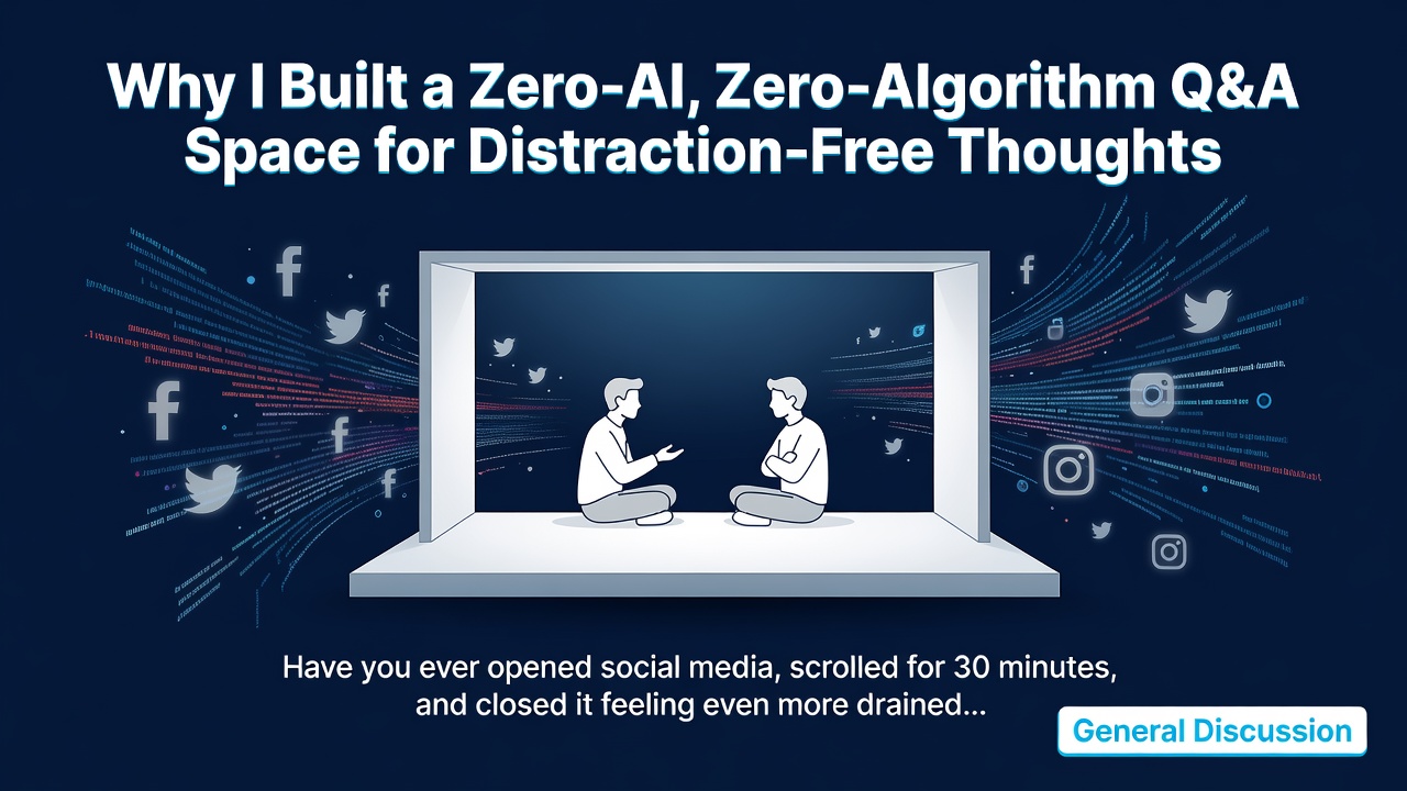 Why I Built a Zero-AI, Zero-Algorithm Q&A Space for Distraction-Free Thoughts