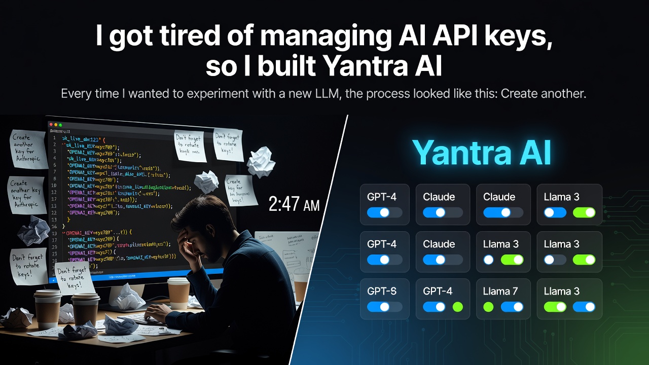 I got tired of managing AI API keys, so I built Yantra AI