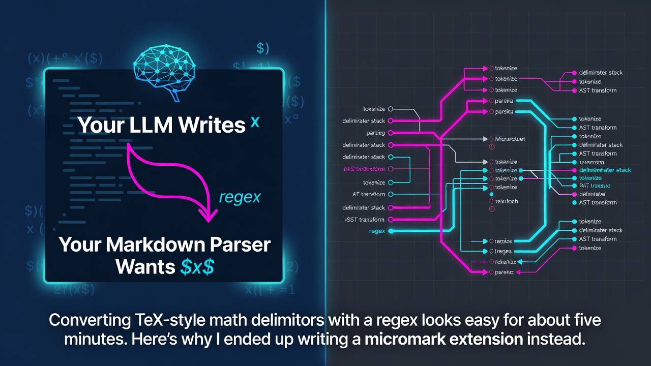 Your LLM Writes \(x\), Your Markdown Parser Wants $x$