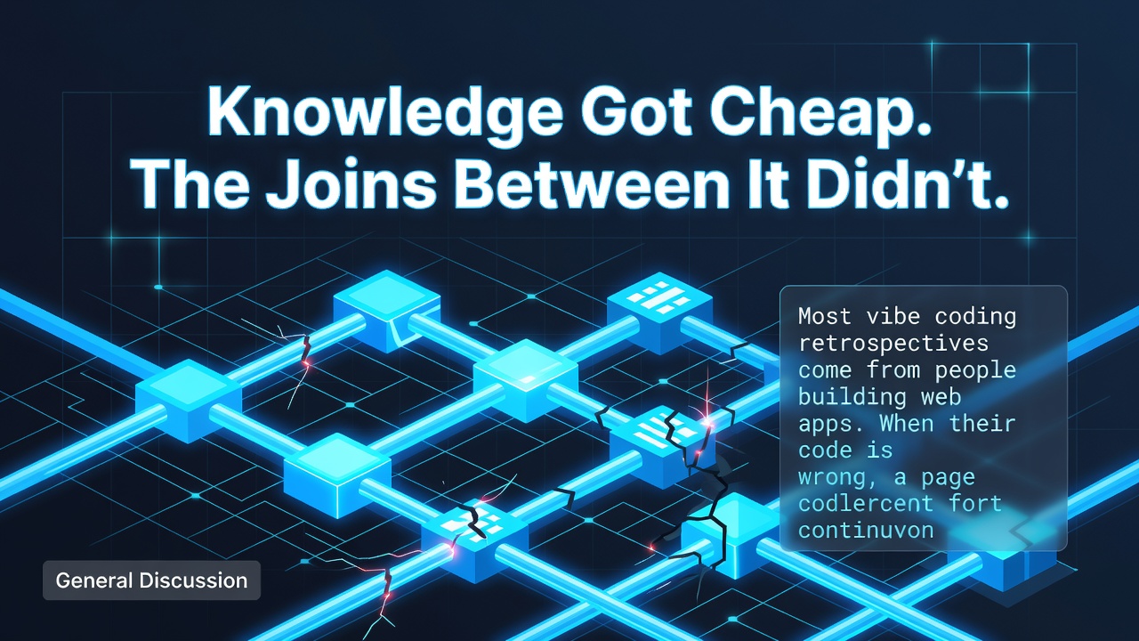 Knowledge Got Cheap. The Joins Between It Didn't.