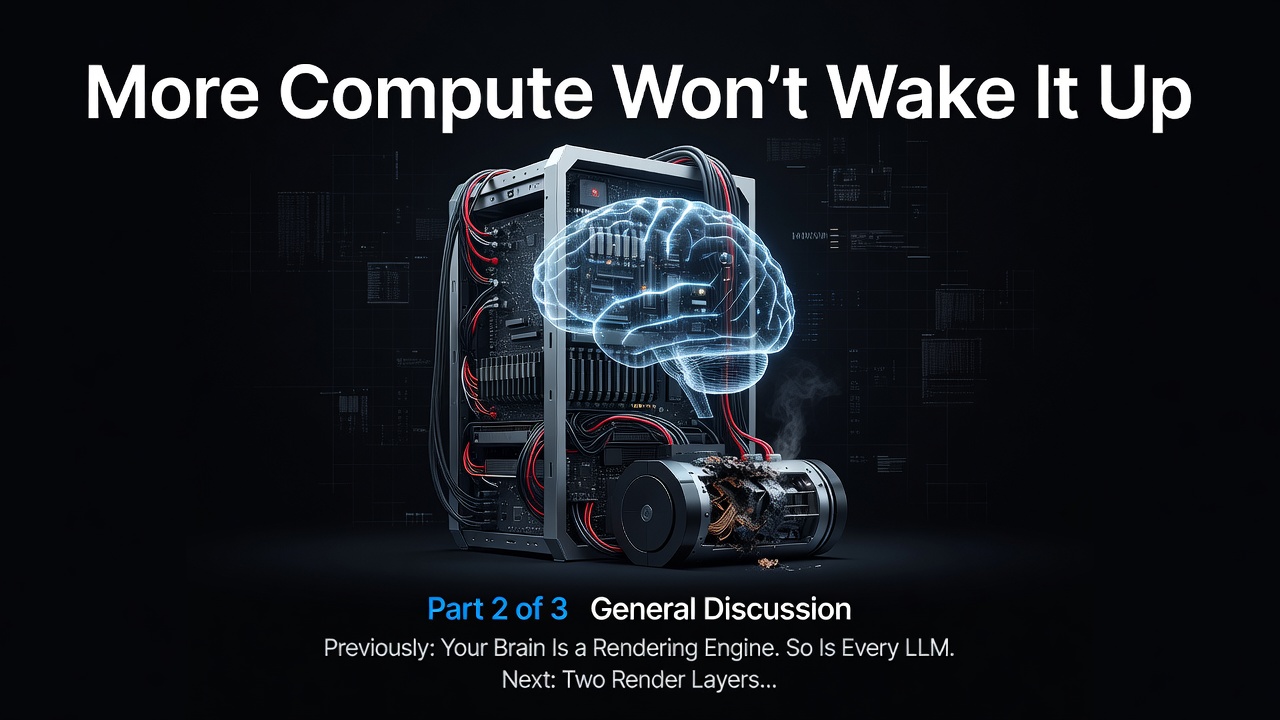 More Compute Won't Wake It Up