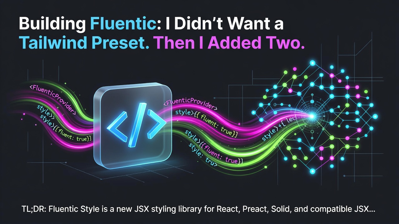 Building Fluentic: I Didn’t Want a Tailwind Preset. Then I Added Two.