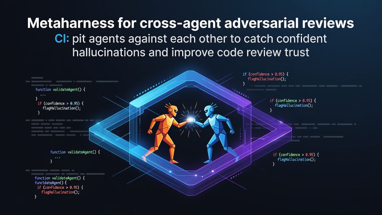 Metaharness for cross-agent adversarial reviews