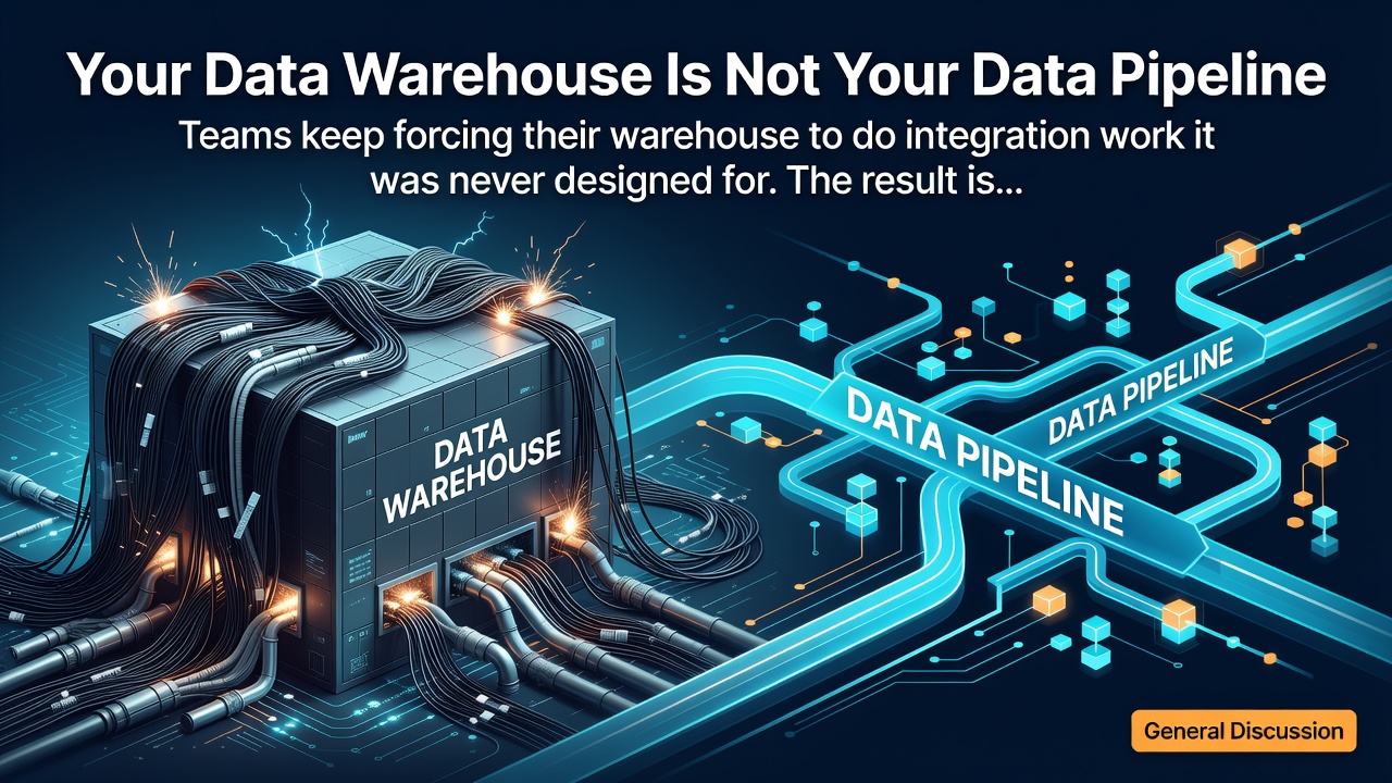 Your Data Warehouse Is Not Your Data Pipeline