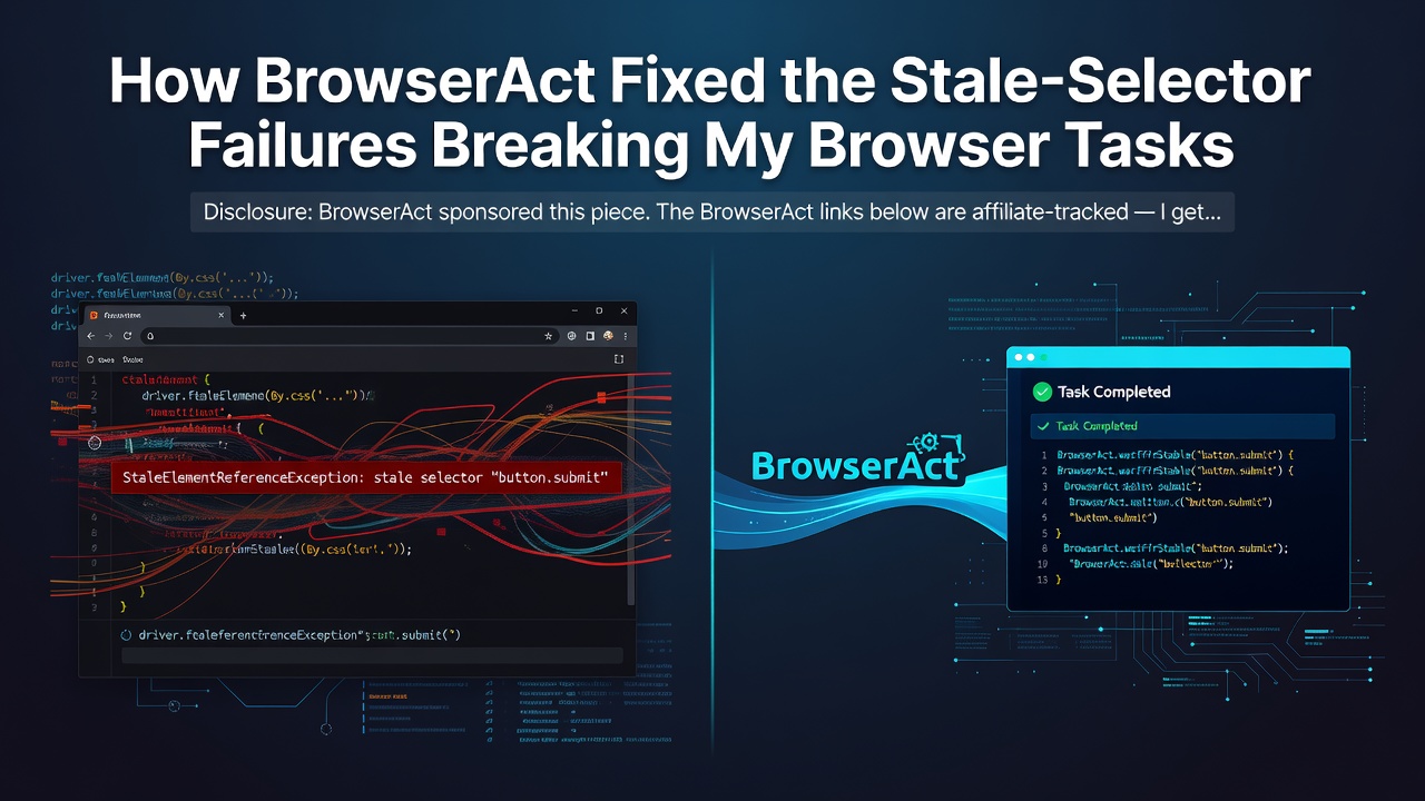 How BrowserAct Fixed the Stale-Selector Failures Breaking My Browser Tasks