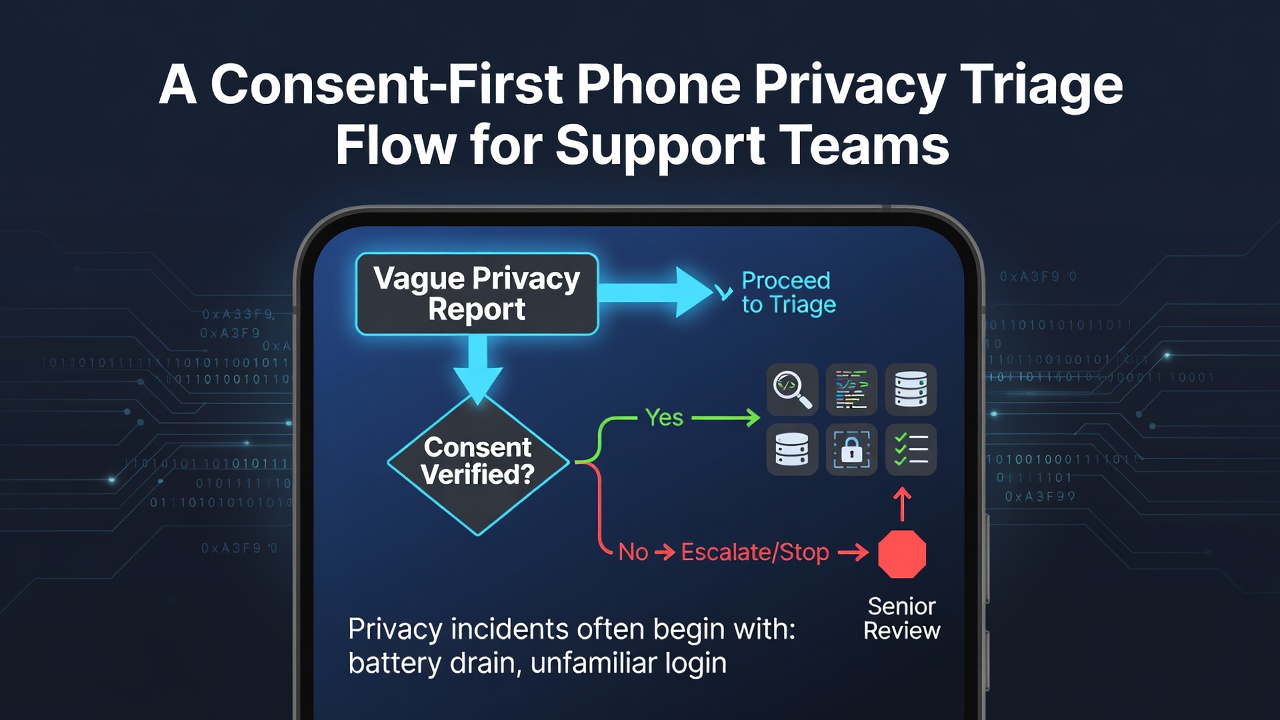 A Consent-First Phone Privacy Triage Flow for Support Teams