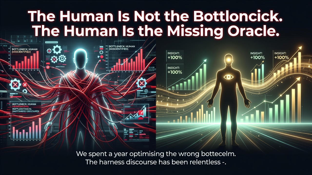 The Human Is Not the Bottleneck. The Human Is the Missing Oracle