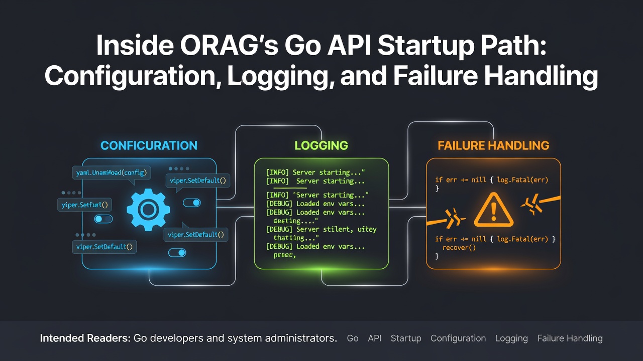 Inside ORAG's Go API Startup Path: Configuration, Logging, and Failure Handling