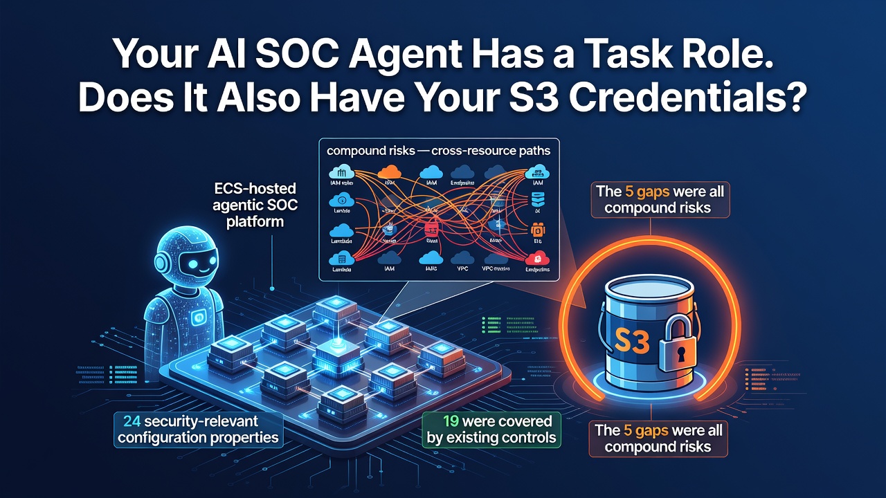 Your AI SOC Agent Has a Task Role. Does It Also Have Your S3 Credentials?