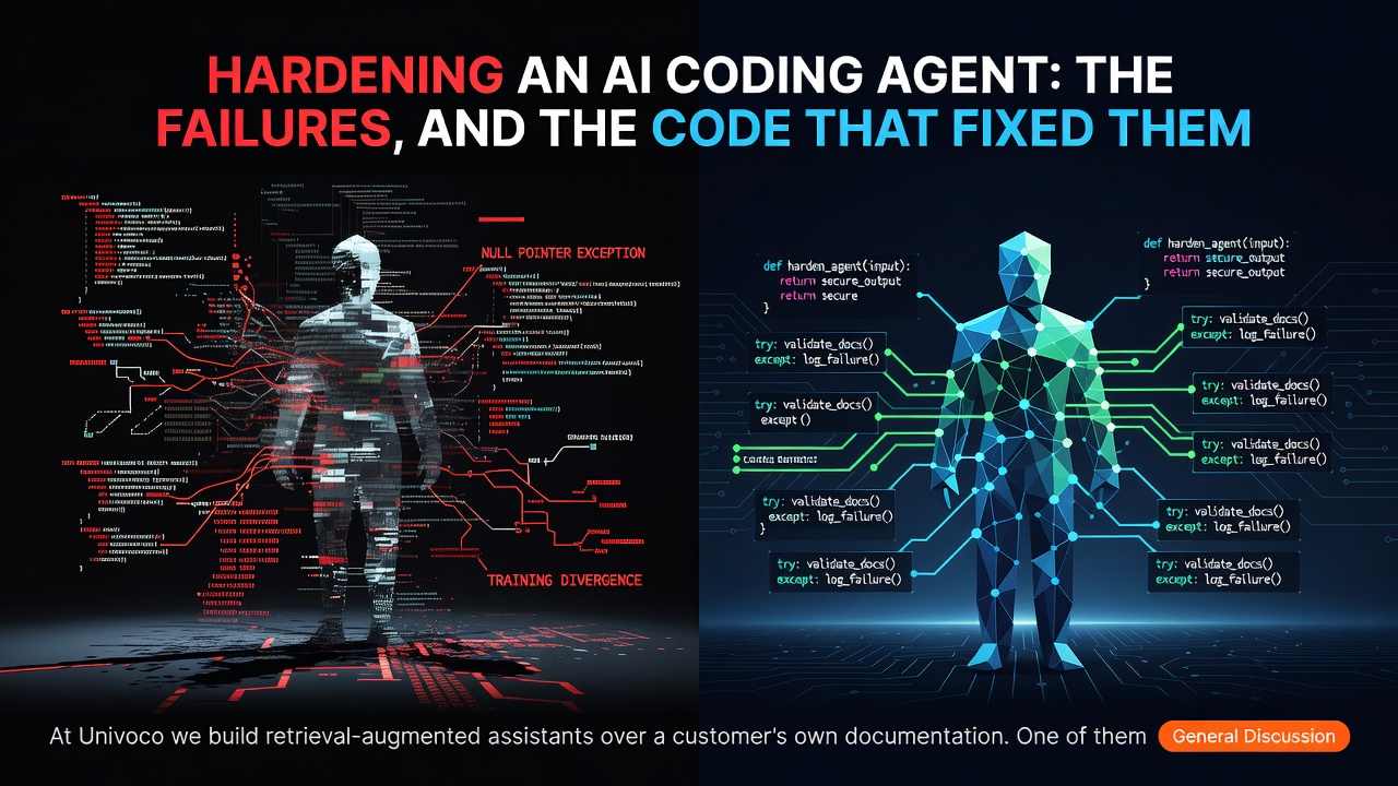 Hardening an AI coding agent: the failures, and the code that fixed them