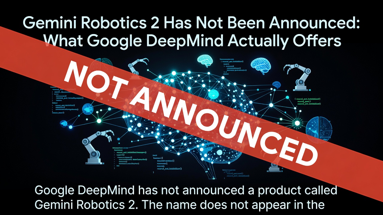 Gemini Robotics 2 Has Not Been Announced: What Google DeepMind Actually Offers